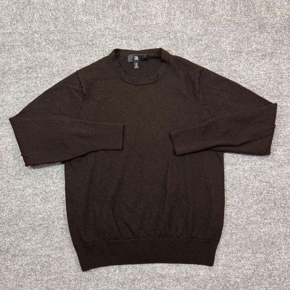 Banana Republic 100% Merino Extra Fine Wool Sweater Mens Medium Tall Brown